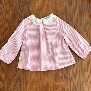 Jacadi baby girl striped blouse NWT